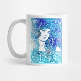 Flower Braids In Blue Mug